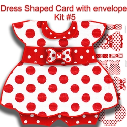 Dress Shaped Card kit #5 with Envelope