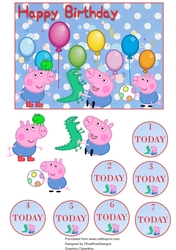 Peppa george Pig Quick Card #3