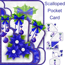 Scalloped Shaped Pocket Card Christmas #3
