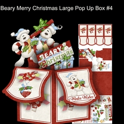 Beary Merry Christmas large Pop Up Box Kit #4