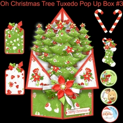 Oh Christmas Tree Tuxedo Pop Up Box #3