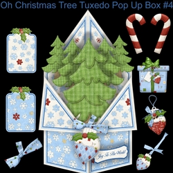 Oh Christmas Tree Tuxedo Pop Up Box #4