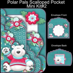Polar Pals  Scalloped Pocket Card Mini Kit #2