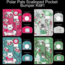 Polar Pals  Scalloped Pocket Card Bumper Kit #1