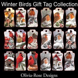 Winter Birds Gift Tag Collection