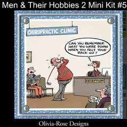 Men & Their Hobbies 2 Mini Kit #5  6 DIFFERENT  MATCHING BOOK MARKS**