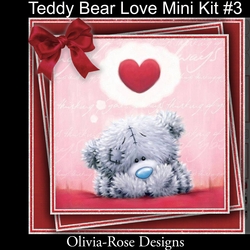 Teddy Bear Love Mini Kit #3 6 DIFFERENT MATCHING BOOKMARKS**