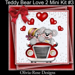 Teddy Bear Love 2 Mini Kit #3 6 DIFFERENT MATCHING BOOKMARKS**