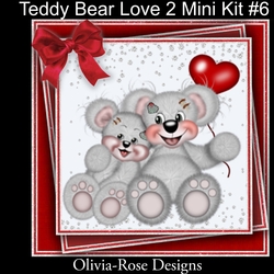 Teddy Bear Love 2 Mini Kit #6 6 DIFFERENT MATCHING BOOKMARKS**