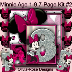 Minnie Mouse Age 1-9 8-Page Kit #2 TOPPER  JUST MINNIE NOW INCLUDED**
