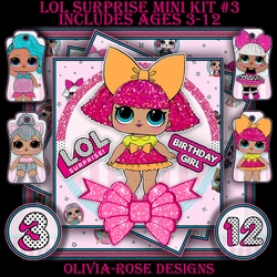 LOL Surprise Mini Kit #3  Ages 3-12 included   CARD FRONT *