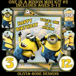One In A Minion Mini Kit #2  Ages 3-12 included   CARD FRONT *