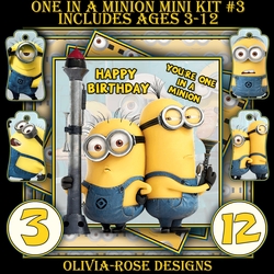 One In A Minion Mini Kit #3 Ages 3-12 included CARD FRONT *