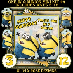 One In A Minion Mini Kit #4 Ages 3-12 included CARD FRONT *