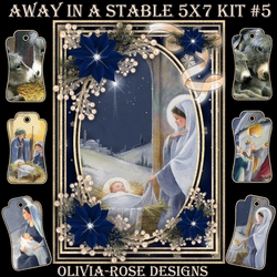 Away in A Stable 5X7 Mini Kit #5  1 