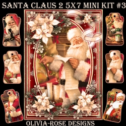 Santa Claus 2 5X7 Mini Kit #3  1 