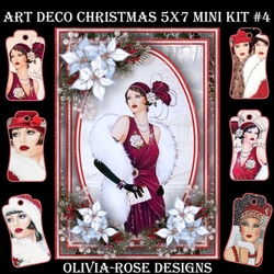 Art Deco Christmas 5X7  Mini Kit #4