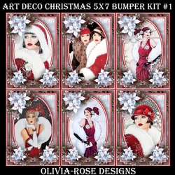 Art Deco Christmas 5X7 Bumper Kit #1 1  