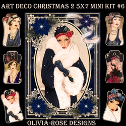 Art Deco Christmas 2  5X7  Mini Kit #6