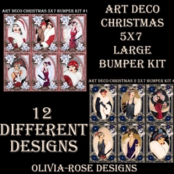 Art Deco Christmas 1 & 2 5X7 Large  Bumper Kit #1 1  
