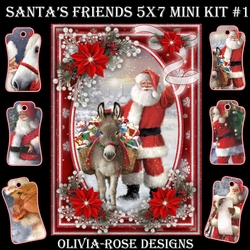 Santas Friends 5X7  Mini Kit #1