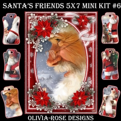 Santas Friends 5X7  Mini Kit #6