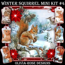Winter Squirrel Mini Kit #4