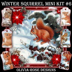 Winter Squirrel Mini Kit #6