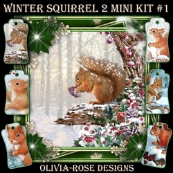 Winter Squirrel 2 Mini Kit #1