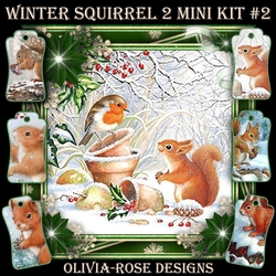 Winter Squirrel 2 Mini Kit #2