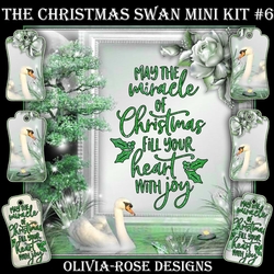 The Christmas Swan Mini Kit #6   NO TEXT AND ** 