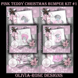 Pink Teddy Christmas Bumper Kit #1