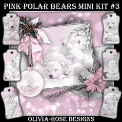 Pink Polar Bears Mini Kit #3    