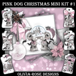 Pink Dog Christmas Mini Kit #1