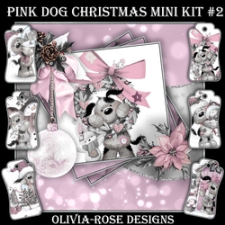 Pink Dog Christmas Mini Kit #2