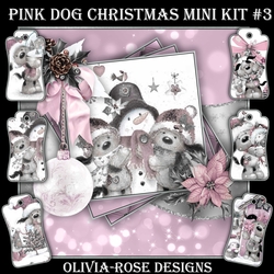 Pink Dog Christmas Mini Kit #3