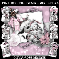 Pink Dog Christmas Mini Kit #4