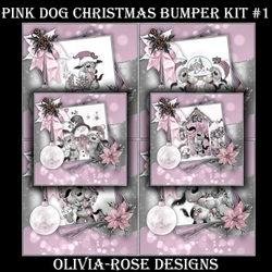 Pink Dog Christmas Bumper Kit #1    