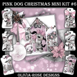 Pink Dog Christmas Mini Kit #6