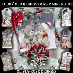 Teddy Bear Christmas 2 Mini Kit #3   