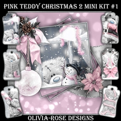 Pink Teddy Christmas 2 Mini Kit #1