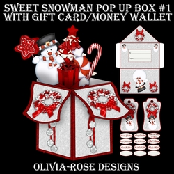 Sweet Snowman Pop Up box #1  