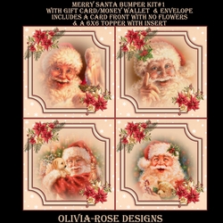 Merry Santa Bumper Kit #1 AN NO FLOWERS & A 6X6 TOPPER INSERT**