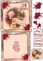 Dogs Christmas 6X6 Topper Sheet #4