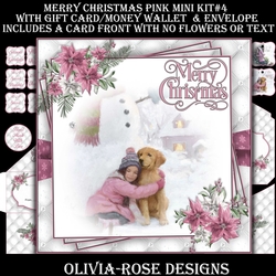 Merry Christmas Pink  Mini Kit #4  