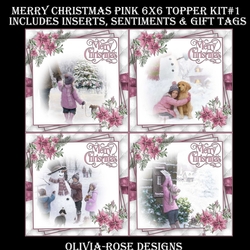 Merry Christmas Pink Topper Kit #1