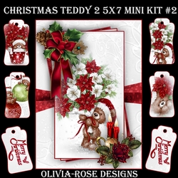 Christmas Teddy 2 5X7 Mini Kit #2  
