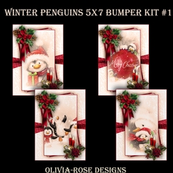 Winter Penguins 5X7 Bumper Kit #1