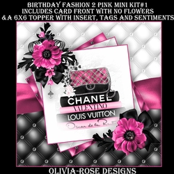 Birthday Fashion 2 Pink Mini Kit #1