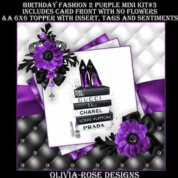 Birthday Fashion 2 Purple Mini Kit #3  